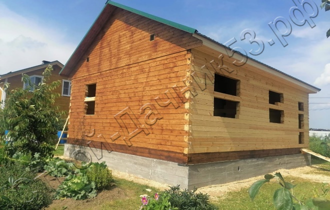 1 Брусовой дом  проект заказчика, 7х9м, 63М², Ленинградская область, Ломоносовский район, деревня Низино (4)